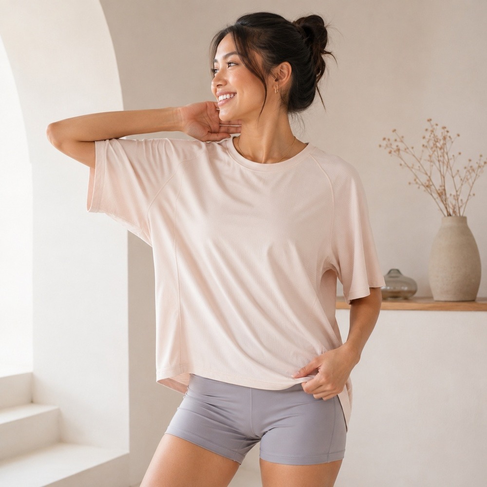 Calia Women XL Oversized Renew Boxy Tee Faded Pink Athletic Loungewear Gorpcore